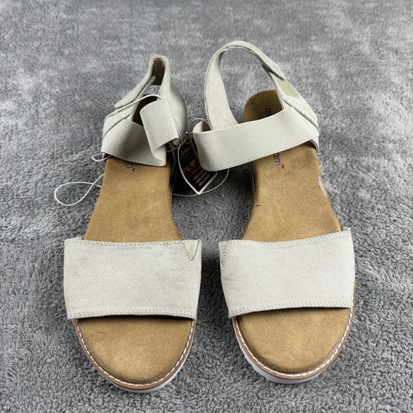 Skechers Memory Foam Womens 10 White‎ Strap Low Wedge Sandals - Picture 2 of 13